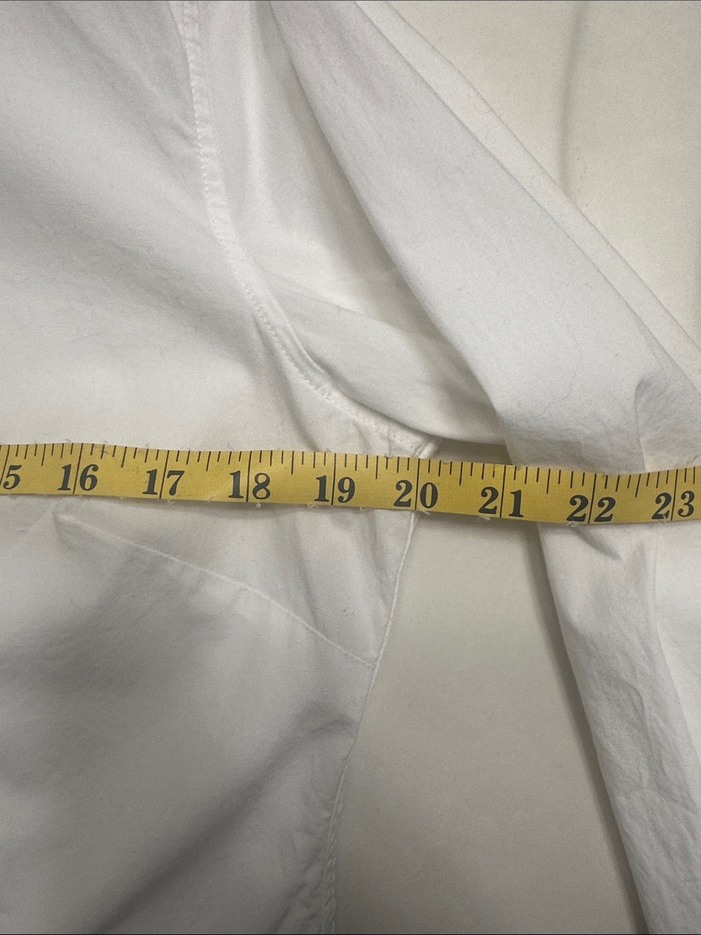 Banana Republic White Button-Front Dress Shirt with Subtle Ruffle Placket - Picture 5 of 8